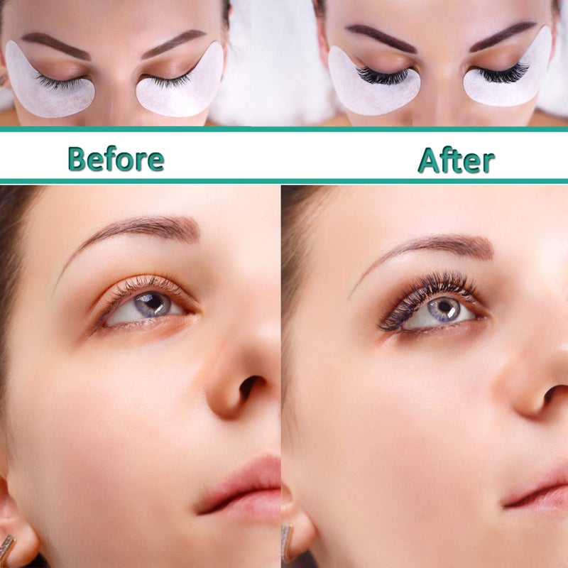 INKEL 50 Pairs Under Eye Pads, Eyelash Extension Gel Patches, Lint Free DIY False Lash Extension Beauty Makeup Hydrogel Gel Eye Patches - Image 5
