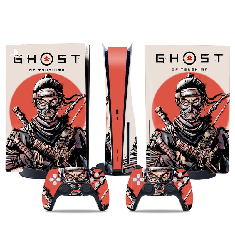 PS5 Disc Edition Sticker PS5 Digital Edition Console Controller Film Ghost of Tsushima Support Drop Shipping Frosted
