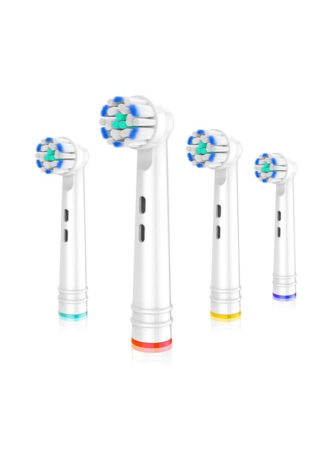 Whuppsi Replacement Toothbrush Heads Fit for Oral B Electric Toothbrushes, 4PCS, Soft Ultrathin Bristles for Pro Gum Care, Refills for Braun Model 3756 3757 3744 3765 3738 4729 4739