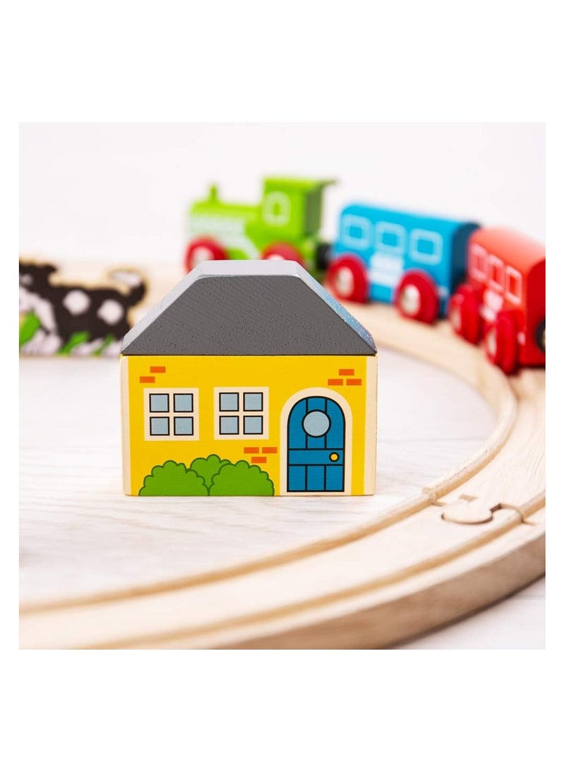 بيج جيجس تويز بيج جيجز ريل مجموعة قطار خشبي من ماي فيرست - مجموعة السكك الحديدية للمبتدئين - Image 3