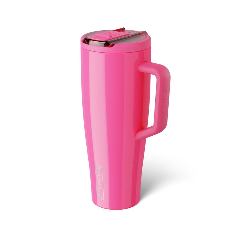 BrÃ¼Mate Era Flip 40oz Tumbler with 100% Leakproof Covered Straw Lid | Hygienic Covered Straw | Insulated Stainless Steel Water Bottle with Handle | Cup Holder Friendly | BPA-Free (Neon Pink) - Image 2