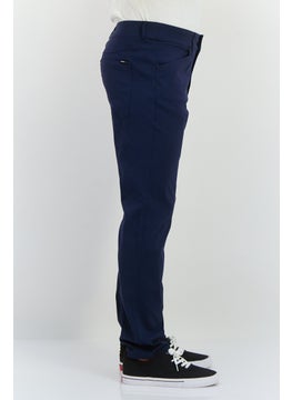 Swiss Alps Men Regular Fit Solid Stretchable Pants, Navy  - Image 2