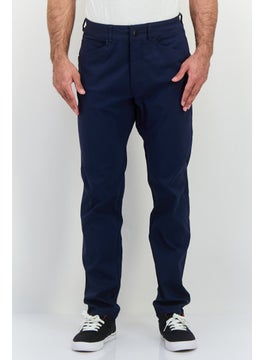 Swiss Alps Men Regular Fit Solid Stretchable Pants, Navy  - Image 1