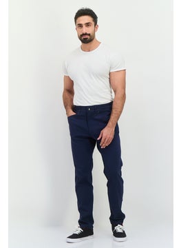 Swiss Alps Men Regular Fit Solid Stretchable Pants, Navy  - Image 4