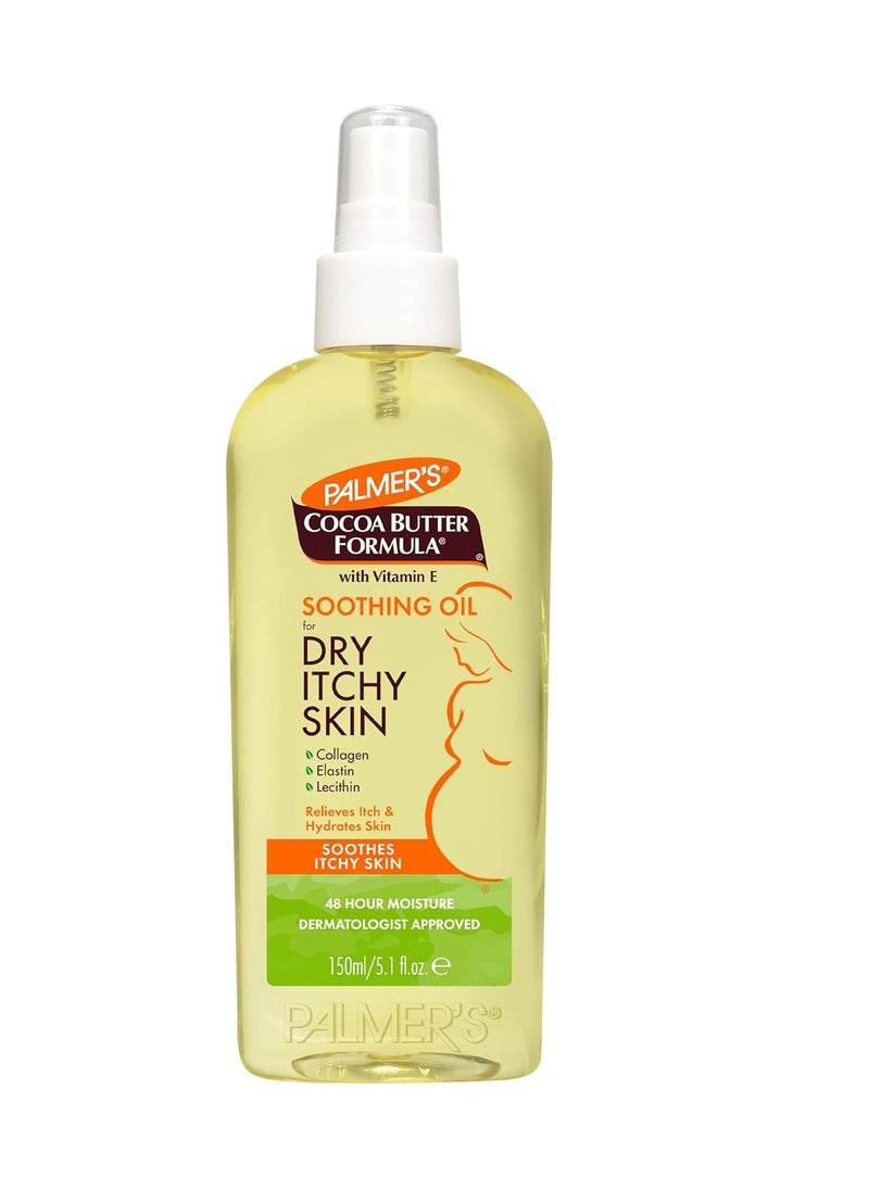 PALMER'S - Palmer's Cocoa Butter Formula Soothing Oil with Vitamin E, Dry, Itchy Skin Relief, Pregnancy-Safe Anti-Itch Body Oil, 5.1 Ounces - Image 1