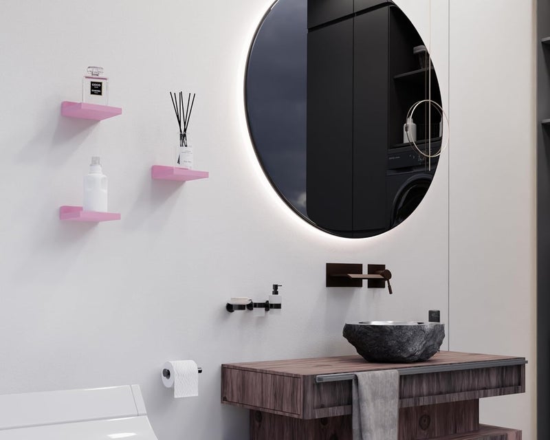 QsQueen Small Floating Shelves Mini Shelves Hanging Display 5 Inch Wall Shelf for Bathroom Livingroom Bedroom,3 Pack, with 2 Types of Installation, Great for Room Decor - Image 5