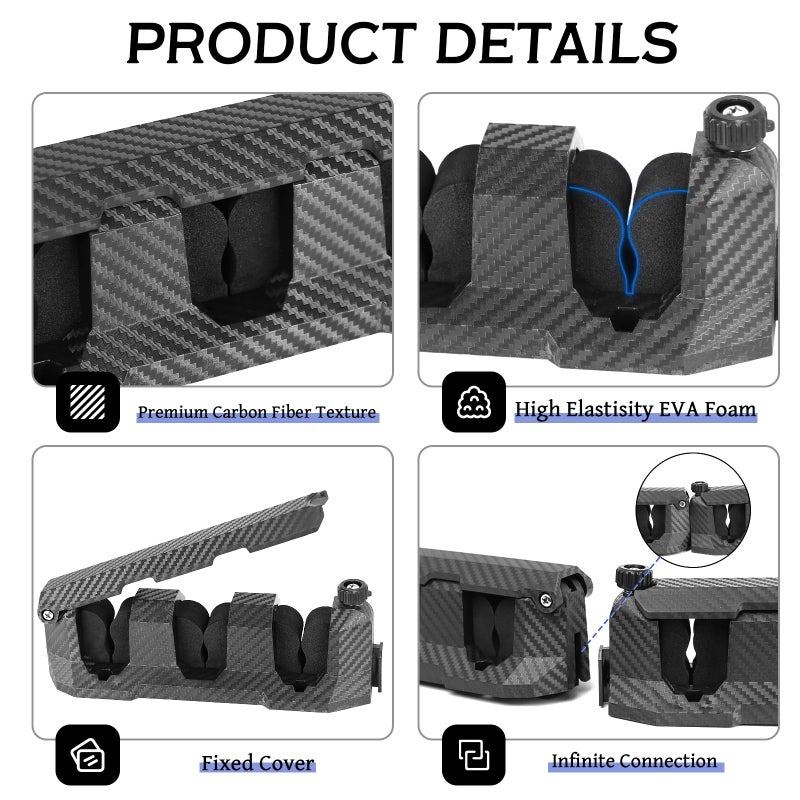 Ruppence 4-Pack Fishing Rod Holder for Garage, Wall Mounted Fishing Pole Holders with EVA Foam, Vertical Fishing Rod Rack Storage for Boats, Garage, Wall, Ceiling - Image 3