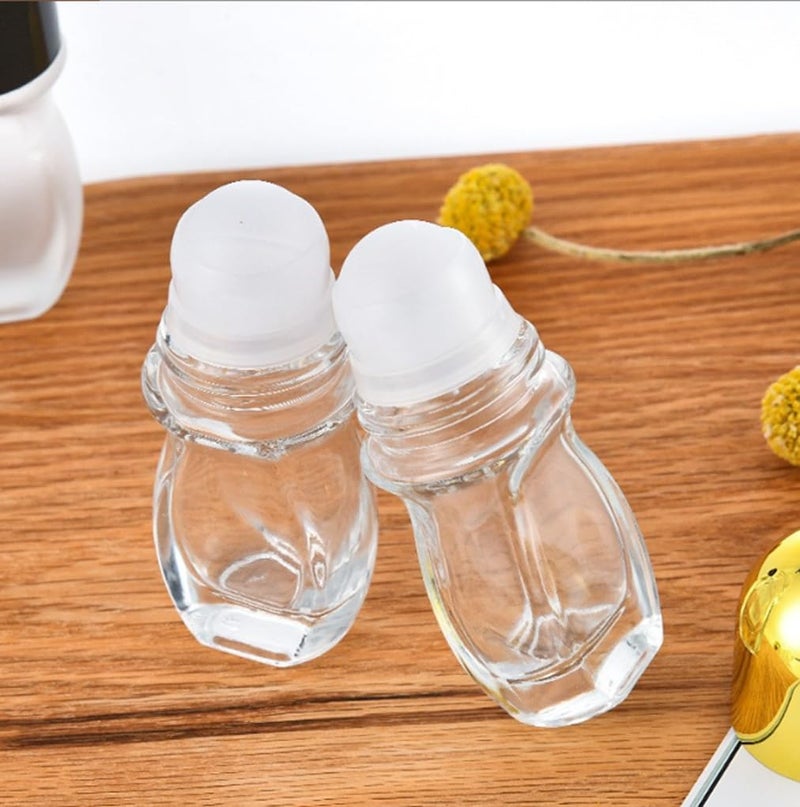 Natuworld 2 Pack 50ml 1.7oz Glass Roll On Bottles Empty Refillable Essential Oil Containers with Roller Balls and Black Cap for DIY Deodorant Lip Gloss Aromatherapy Blends - Image 4