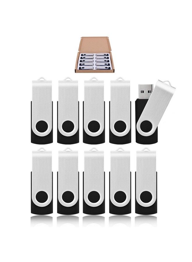 Kootion محرك أقراص فلاش USB سعة 16 جيجابايت من Kootion، مجموعة من 20 محرك أقراص فلاش، محرك أقراص USB بسعة 16 جيجابايت، محرك أقراص USB كبير، محرك أقراص USB دوار لتخزين البيانات، أسود - Image 5