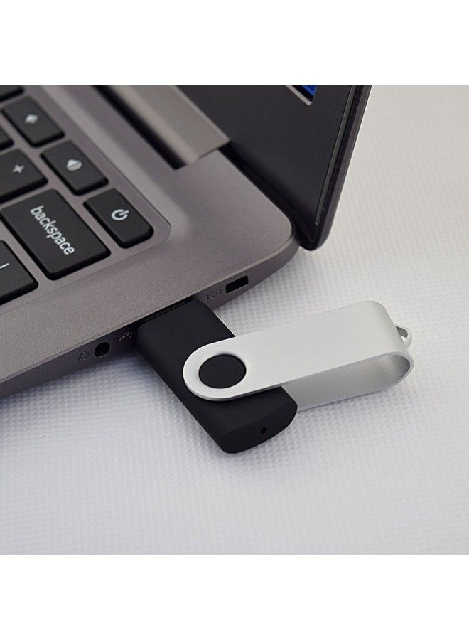 Kootion محرك أقراص فلاش USB سعة 16 جيجابايت من Kootion، مجموعة من 20 محرك أقراص فلاش، محرك أقراص USB بسعة 16 جيجابايت، محرك أقراص USB كبير، محرك أقراص USB دوار لتخزين البيانات، أسود - Image 3