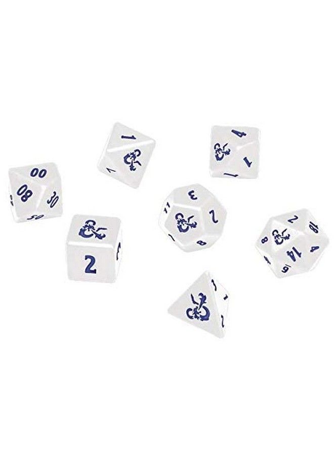 UP مجموعة نرد ثقيلة معدنية بيضاء وزرقاء من D&D Rpg Icewind Dale - Image 3