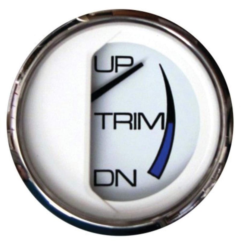 Faria Beede 13809 Chesapeake Stainless Steel Trim Gauge JohnsonEvinrudeSuzuki Outboard  2 White