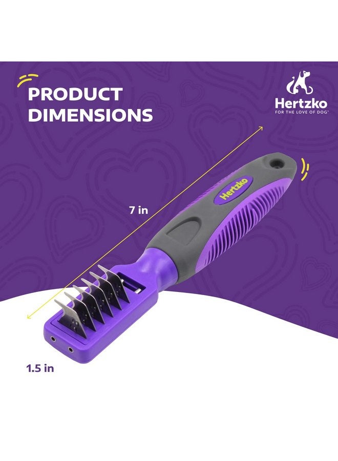 Hertzko Dog Mat Remover - Grooming Comb, Mat Remover for Cats, Dogs, Small Animals - Dematting Tool, Dog Knot Remover Brush for Long Haired Dogs, Short Haired Dogs, and Rabbit Bedding (Small) - Image 3
