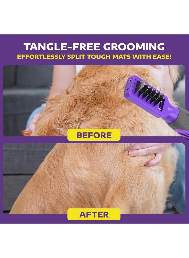 Hertzko Dog Mat Remover - Grooming Comb, Mat Remover for Cats, Dogs, Small Animals - Dematting Tool, Dog Knot Remover Brush for Long Haired Dogs, Short Haired Dogs, and Rabbit Bedding (Small) - Image 4