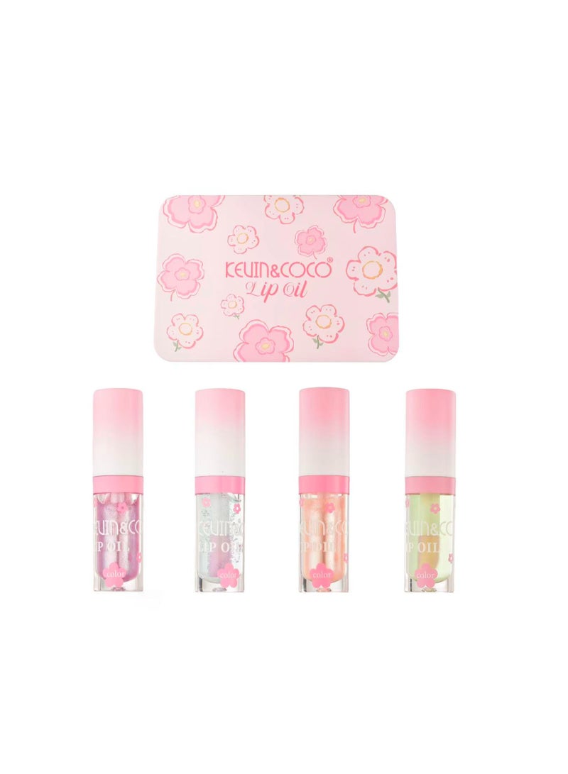 كيفن كوكو مجموعة زيت الشفاه كيفن آند كوكو، 4 قطع، تدوم طويلاً - Image 2