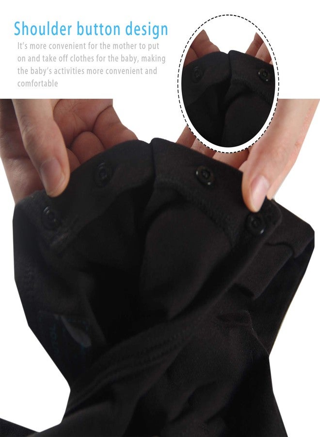 YSCULBUTOL Twins Bodysuits Milk Infant Baby Clothes Unisex Twin Baby Rompers Cute Outfits With Hat (Black Milk L 3m) - Image 4