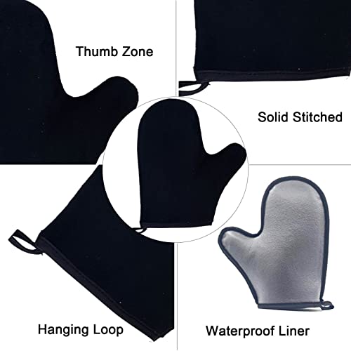 TSAIYI 5 Piece Self Tanning Mitt Set with Tan Glove Back Lotion Applicator Face Mitt Exfoliating Glove Black - Image 3