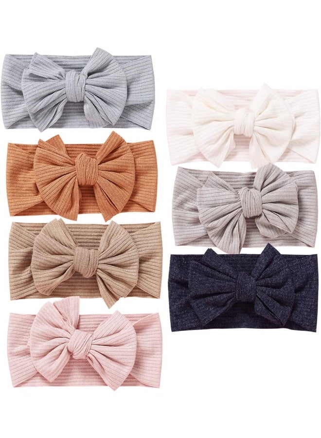 Mookiraer Mookiraer Baby Girls Headbands with Bows Handmade Hair Accessories Stretchy Hairbands for Newborn Infant Toddler Baby Essentials - Image 1