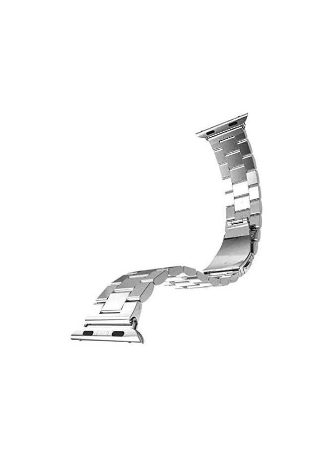 TWEGGON Stainless Steel Band/Strap for Apple Watch All Series Compatible with 46mm/45mm/44mm/49mm Silver  - Image 4
