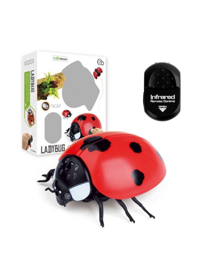 45 Electric Infrared Remote Control Toys Strange Simulation Insects Animal Trick Trick Trick Reptiles-Color:9922 Infrared Ladybug 130g-Specification:Support Labeling  - Image 1