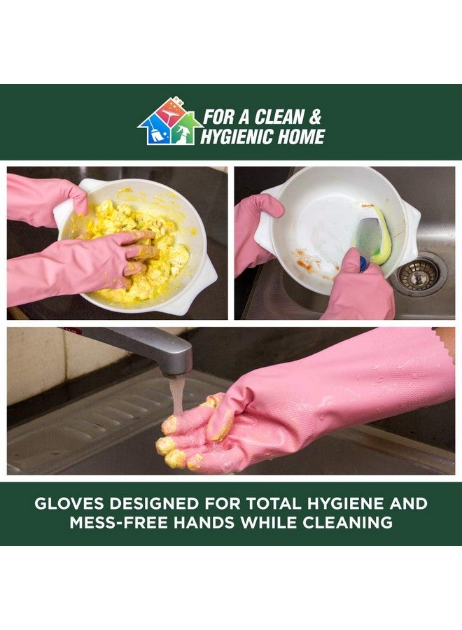 Scotch Brite Scotch-Brite Rubber Kitchen Gloves Large (Pink, Pack Of 1 ) - Image 3