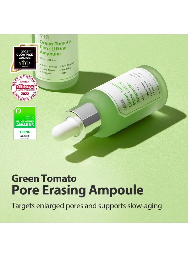 SUNGBOON EDITOR Green Tomato Pore Lifting Ampoule | Pore Minimizer Serum with Niacinamide & Green Tomato Extract | Hydrating & Firming Care for Sensitive Skin | Korean Skincare 30ml - Image 3