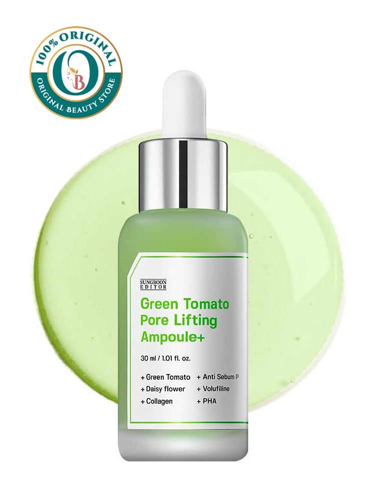SUNGBOON EDITOR Green Tomato Pore Lifting Ampoule | Pore Minimizer Serum with Niacinamide & Green Tomato Extract | Hydrating & Firming Care for Sensitive Skin | Korean Skincare 30ml - Image 1