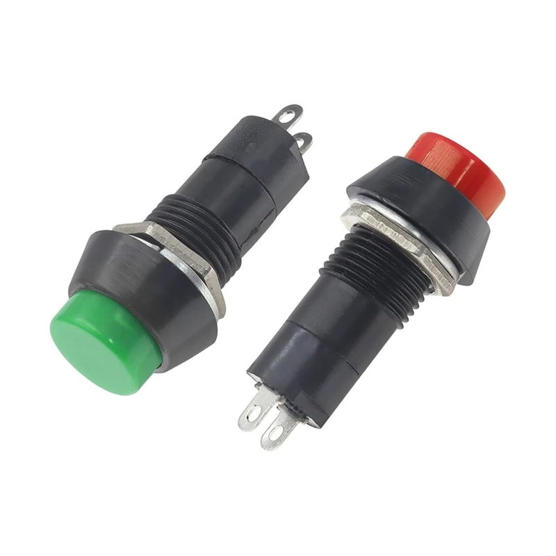 Yellow Self Locking Push Button Switch PBS 11A 12mm 2 Pin 1A 250V AC Latching Switch - Image 5