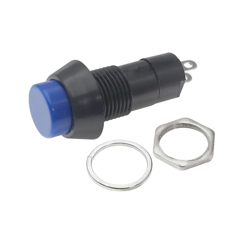 Yellow Self Locking Push Button Switch PBS 11A 12mm 2 Pin 1A 250V AC Latching Switch - Image 4