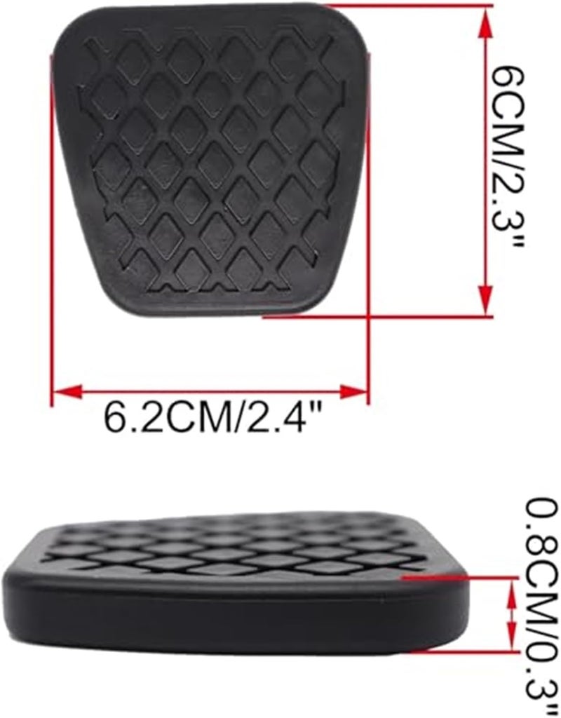 QASULER Rubber Brake Clutch Foot Pedal Pad Cover - Image 2