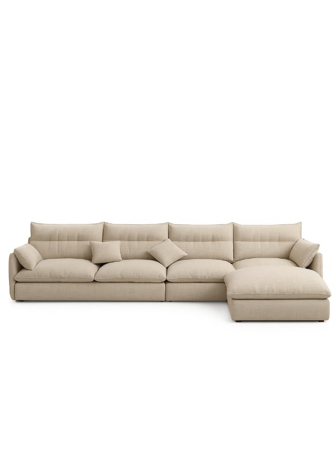 Malazhouse Modern Sofa with Pouf 300cm * 200cm – 200L x 75H x 300W - Image 3