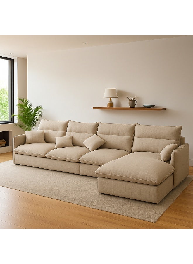 Malazhouse Modern Sofa with Pouf 300cm * 200cm – 200L x 75H x 300W - Image 1