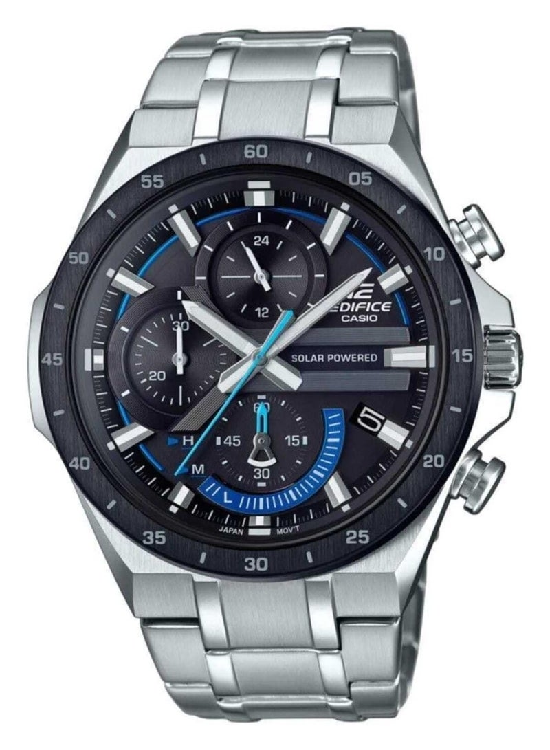 كاسيو EQS-920Db-1Bvudf ساعة أنالوج مينا سوداء للرجال - Image 1