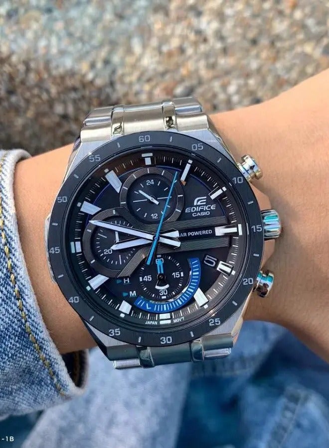 كاسيو EQS-920Db-1Bvudf ساعة أنالوج مينا سوداء للرجال - Image 2