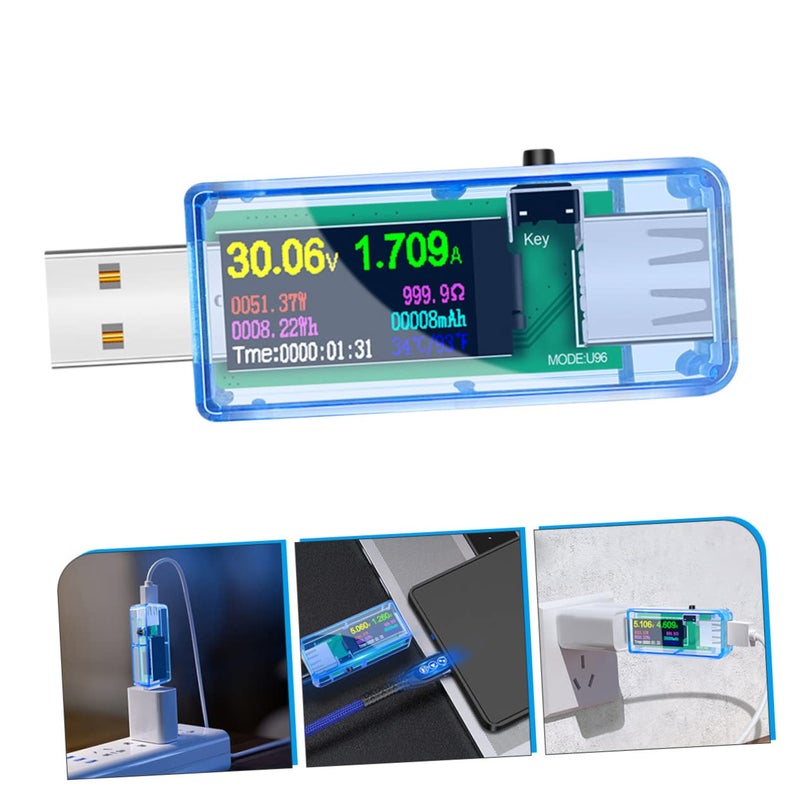 3 Pcs USB Voltage Tester Multimeter Accurate LCD Display for Power Capacity Monitoring - Image 4