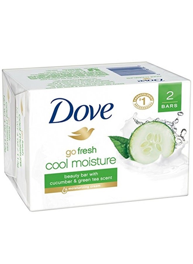 Dove بار الجمال من جو فريش بالخيار والشاي الأخضر 4 أونصات، 2 بار [قرص مضغوط صوتي] أفتا لايف - Image 1