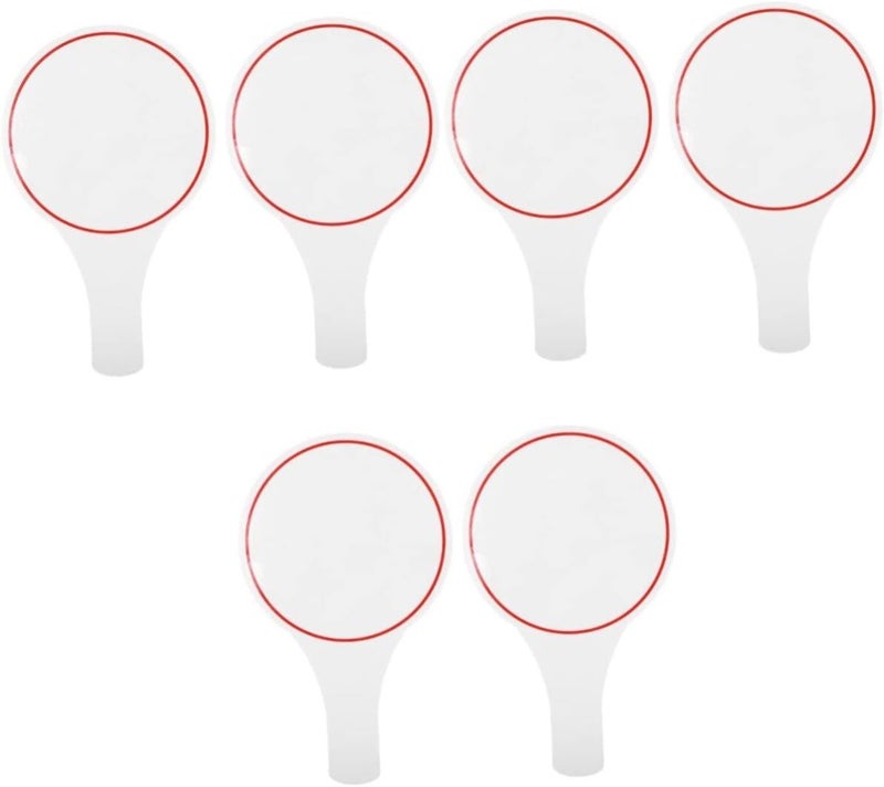Red 6pcs Erase Answer Single Sided Scoring Board 10 by 5 9 Inches for Classroom Voting - Image 1