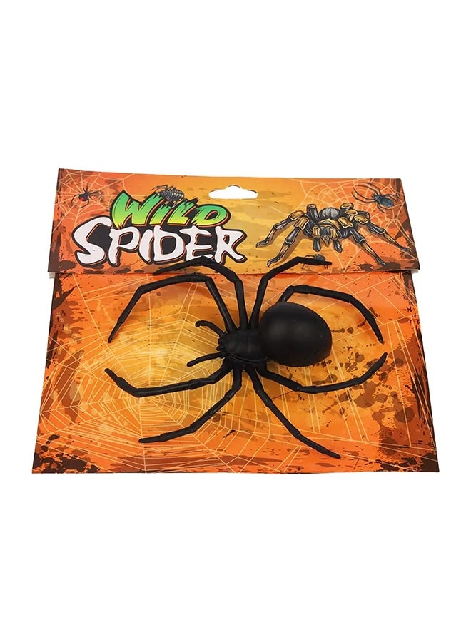 عنكبوت بلاستيكي أسود بحجم 16 سم - دمية عنكبوت مرعبة واقعية لتزيين الهالوين والمزاح