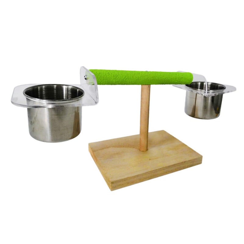 Large Natural Wood Parrot Stand Play Gym Toy Bird Climbing Playstand Safe Material - Image 2