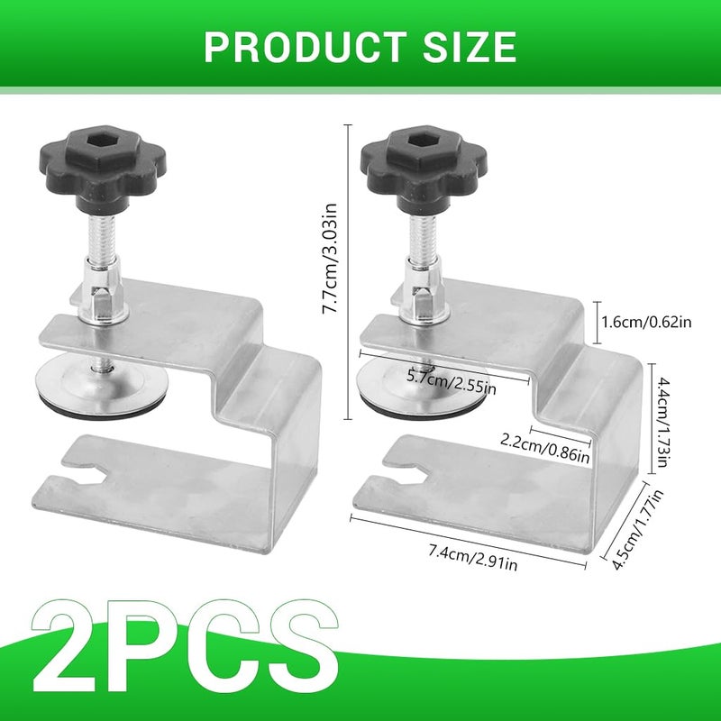 Serplex 2PCS C Clamps Drawer Fixing Clip ColdRolled Steel Clamps Woodworking Clamps Jig for Cabinet Face Panel Fixing Adjustable Stable Furniture Woodworking Jig for Cabinet Face Panel Fixing - Image 2