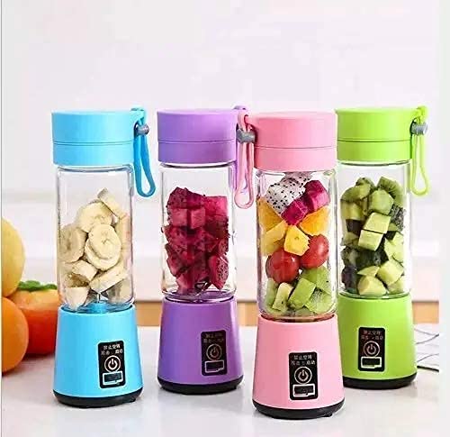 JARAGAR Jaragar Portable Electric USB Juice MakerJuicer Bottle Blender Grinder Mixer4 Blades Rechargeable Bottle Multicolor  - Image 2