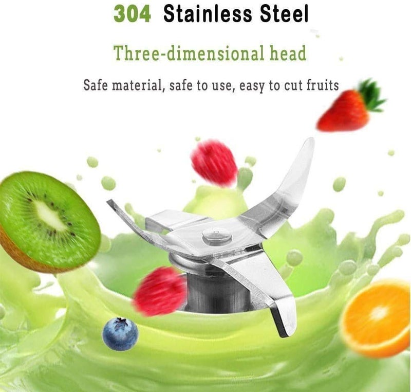 JARAGAR Jaragar Portable Electric USB Juice MakerJuicer Bottle Blender Grinder Mixer4 Blades Rechargeable Bottle Multicolor  - Image 3