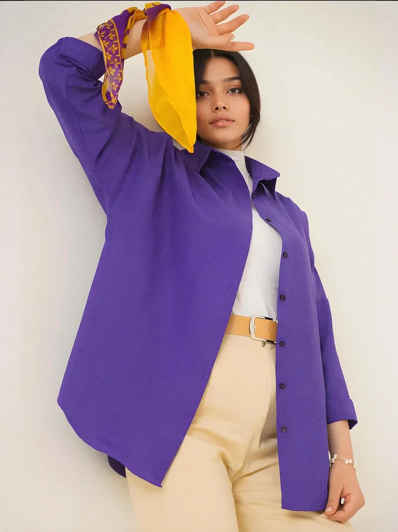 BDART Relaxed Fit Poplin Shirt with Button Closure