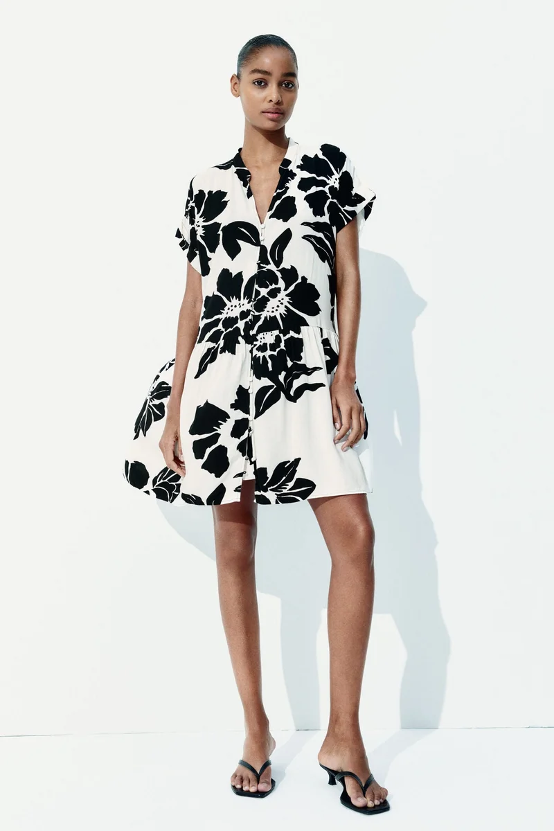 H&M Crinkled tunic dress