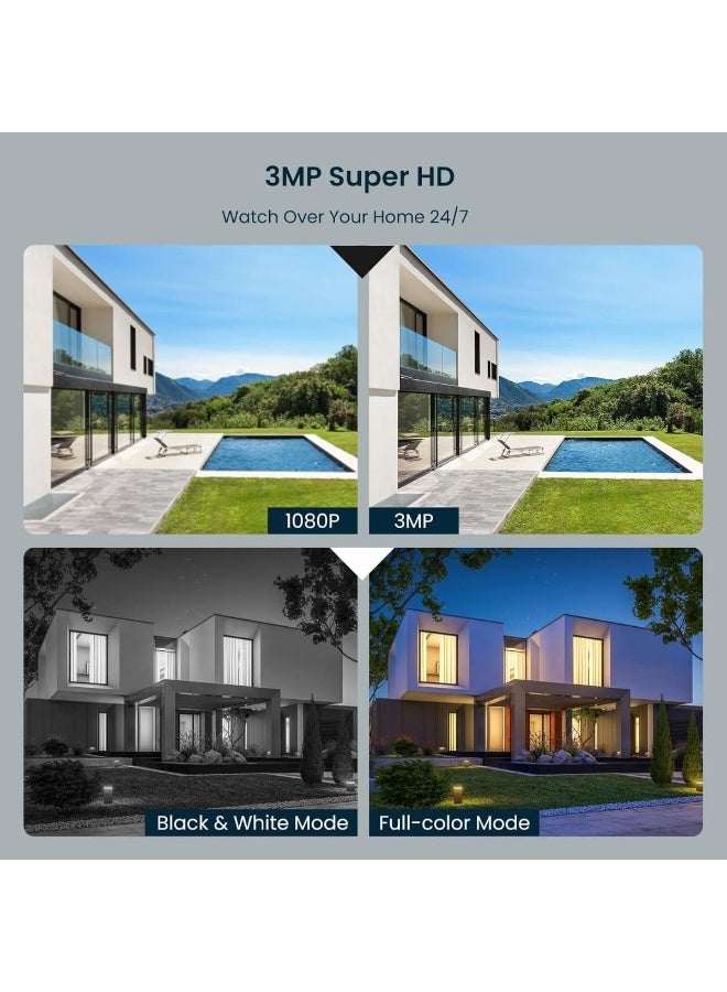 Tenda CT6 2K Wi-Fi Home Security Cameras - Built-in Night Vision with External Flashlights, Dual Antennas, AI Motion Detection, Dual Audio, IP66 Dust and Water Resistant, H.265, Security Cam - Image 3