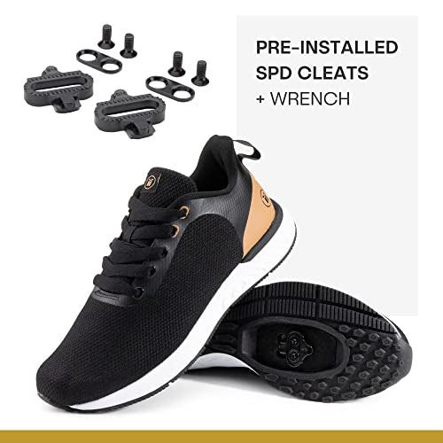 Tommaso Torino Ready-to-Ride Mens SPD Cycling Shoes with Pre-Installed SPD Cleats, Works for Most Road Bikes & Indoor Spin Studios—Wide Cycling Shoes for Mens Bicycle—Black—Size 9US—42.5EU - Image 4