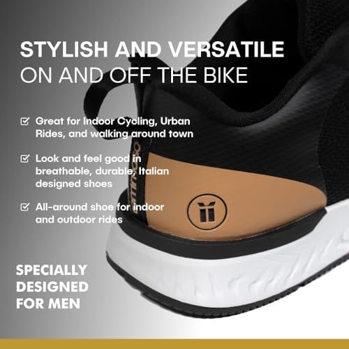 Tommaso Torino Ready-to-Ride Mens SPD Cycling Shoes with Pre-Installed SPD Cleats, Works for Most Road Bikes & Indoor Spin Studios—Wide Cycling Shoes for Mens Bicycle—Black—Size 9US—42.5EU - Image 3