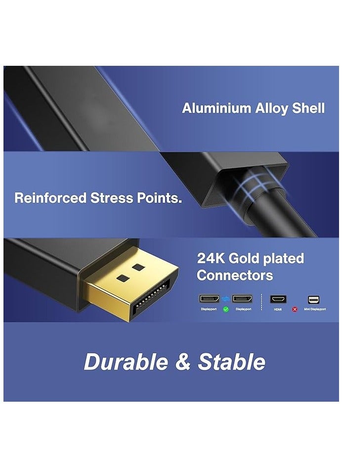 Mowsil 4K@60Hz DisplayPort 1.2 to HDMI 2.0 Cable 3Mtr, DP to HDMI Cable Male to Male Compatible for HP/Dell/ThinkPad/AMD/NVIDIA/Desktop - Image 3
