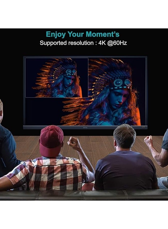 Mowsil 4K@60Hz DisplayPort 1.2 to HDMI 2.0 Cable 3Mtr, DP to HDMI Cable Male to Male Compatible for HP/Dell/ThinkPad/AMD/NVIDIA/Desktop - Image 4