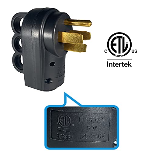 Suplevel 50 Amp RV Plug, NEMA 14-50P 125/250 Volt Heavy Duty Replacement Male Plug with Ergonomic Handles for RV, EV, Generator Cord, ETL Listed - Image 3